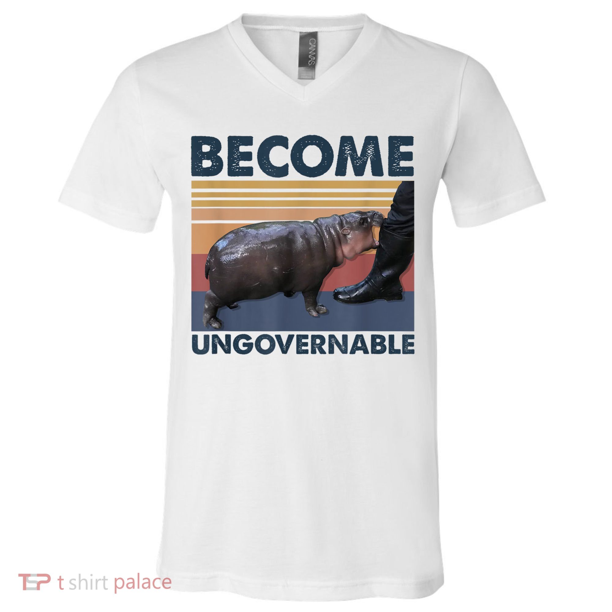 Become Ungovernable Moo Deng Humor V-Neck T-Shirt