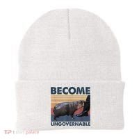Become Ungovernable Moo Deng Humor Beanie thumb 0