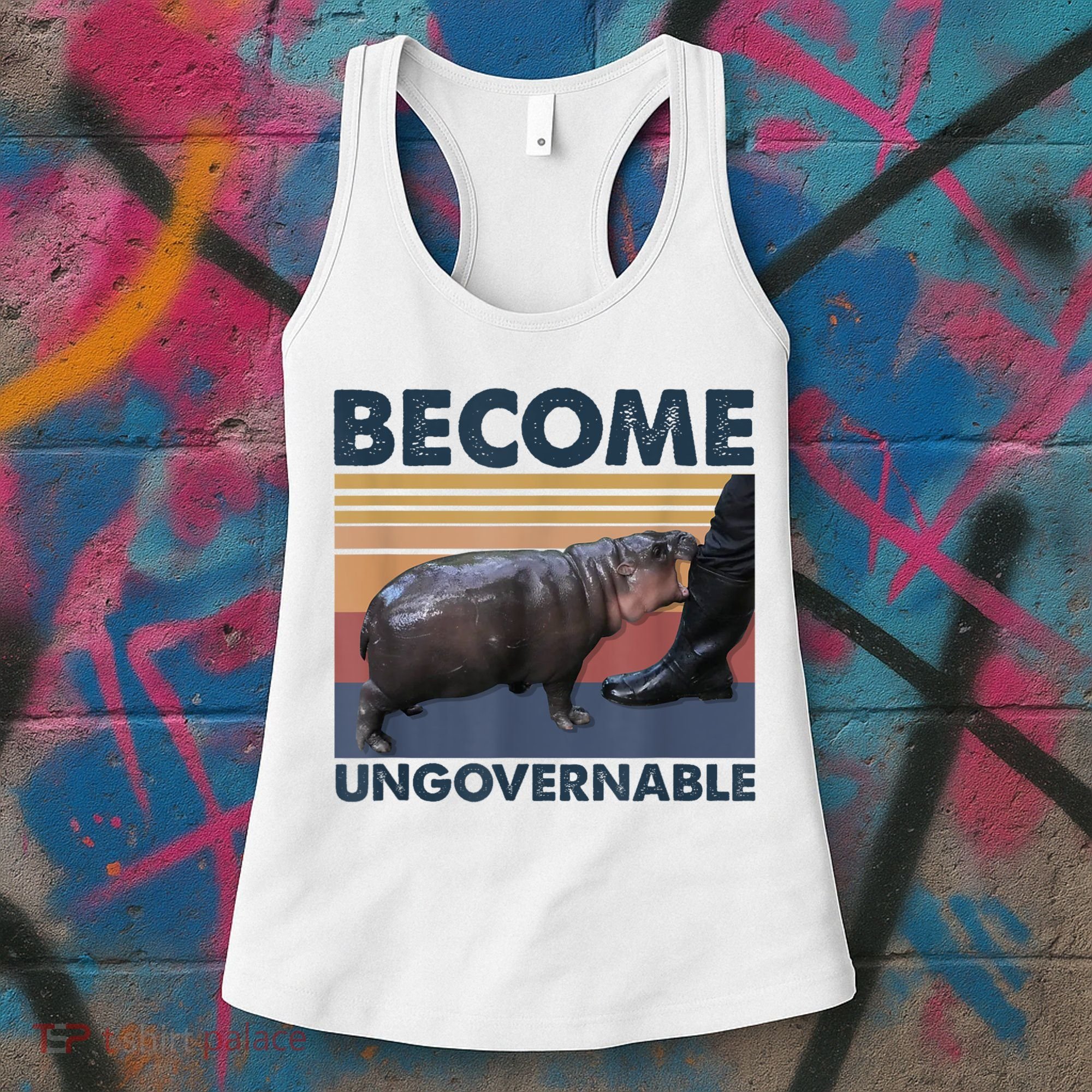 Become Ungovernable Moo Deng Humor Women's Tank Top