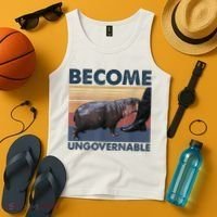 Become Ungovernable Moo Deng Humor Tank Top thumb 4