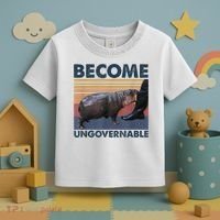 Become Ungovernable Moo Deng Humor Toddler T-Shirt thumb 3