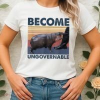 Become Ungovernable Moo Deng Humor Women's T-Shirt thumb 2