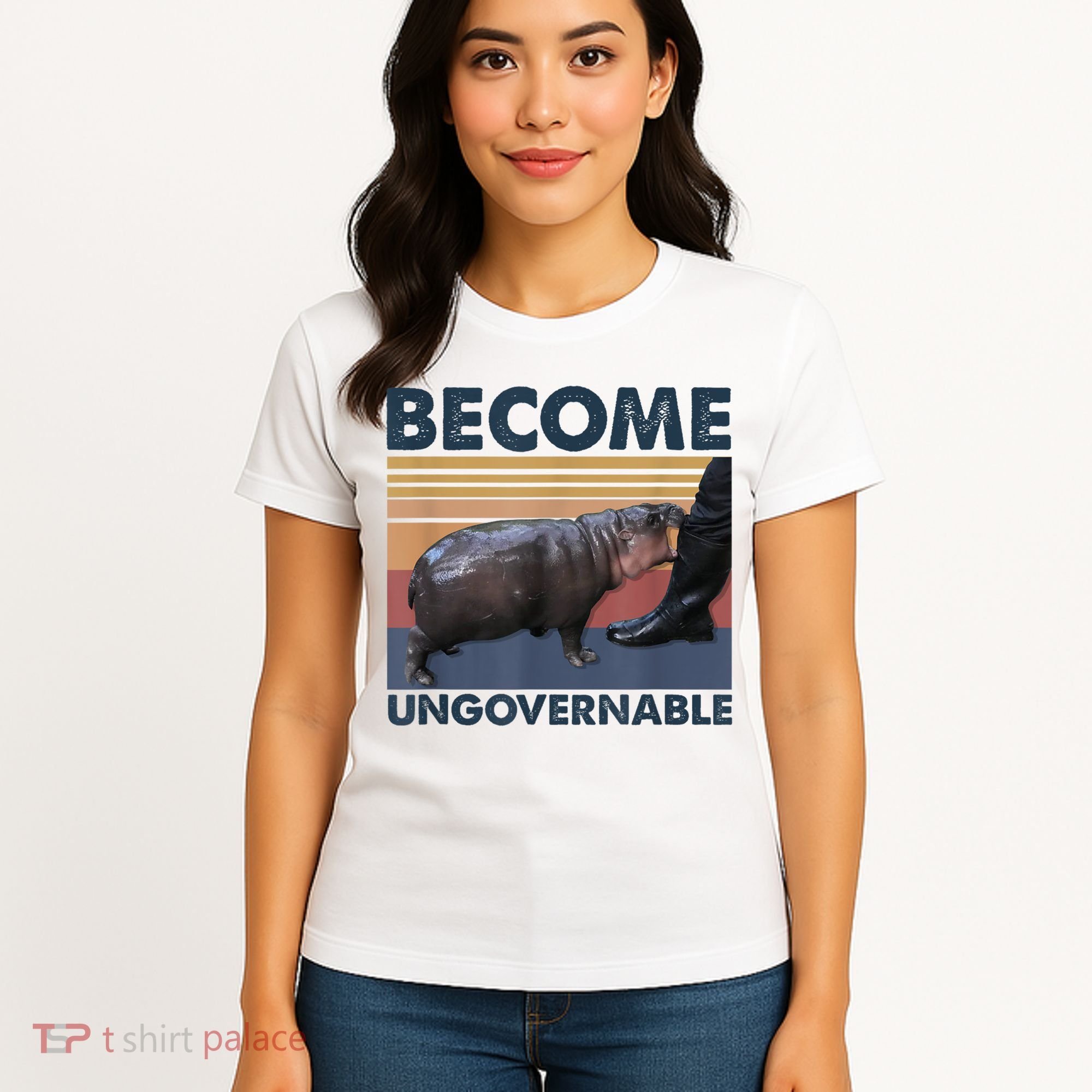 Become Ungovernable Moo Deng Humor Women's T-Shirt