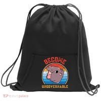 Become Ungovernable Moo Deng Sweatshirt Cinch Pack Bag thumb 0
