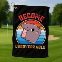 Become Ungovernable Moo Deng Golf Towel thumb 1