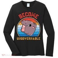 Become Ungovernable Moo Deng Women's Long Sleeve Shirt thumb 0
