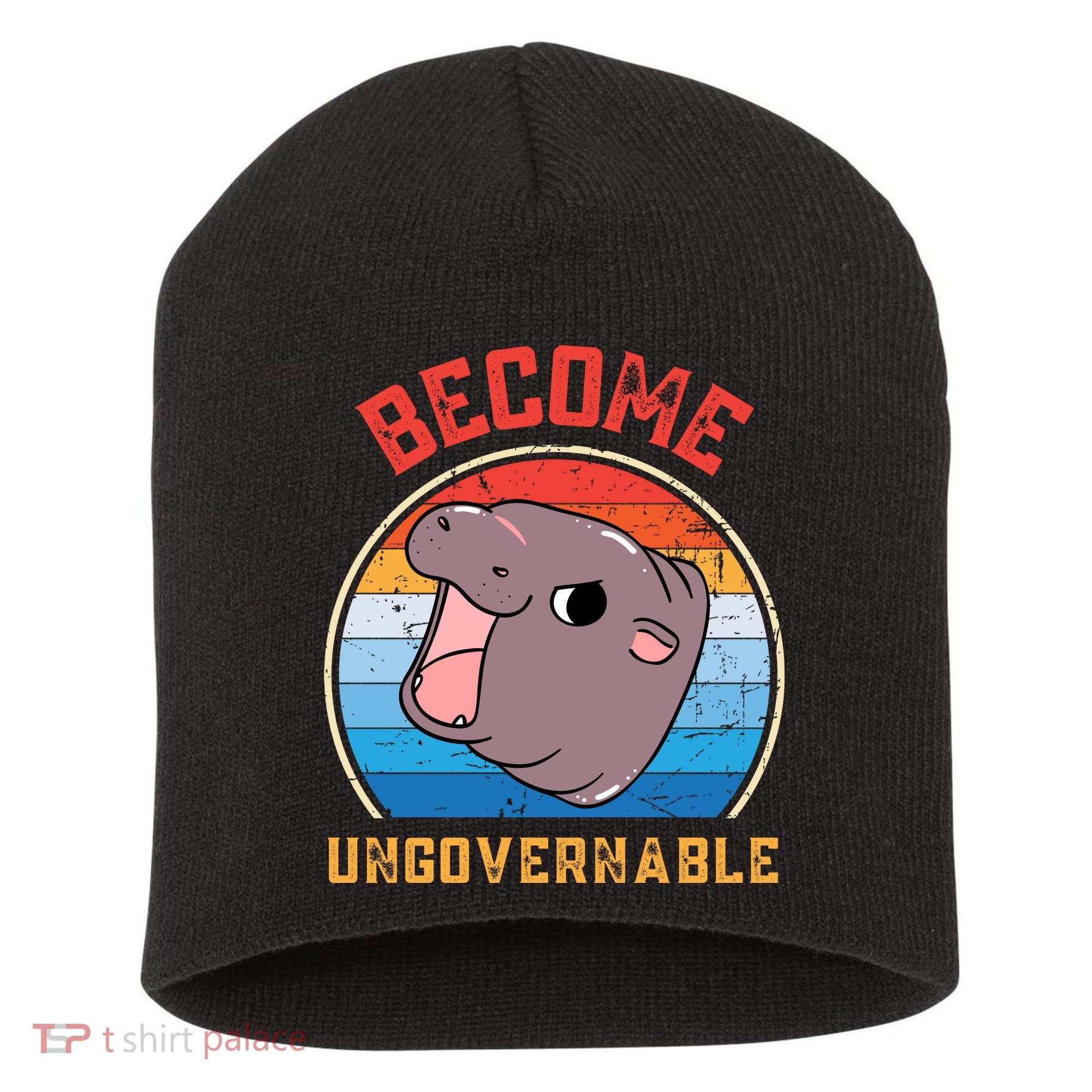 Become Ungovernable Moo Deng Short Acrylic Beanie
