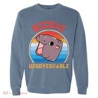 Become Ungovernable Moo Deng Garment-Dyed Sweatshirt thumb 0