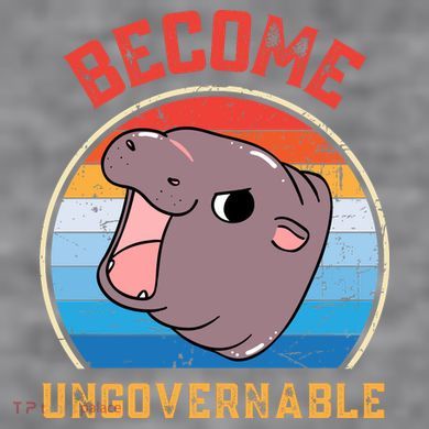 Become Ungovernable Moo Deng Women's Racerback Cropped Tank