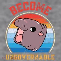 Become Ungovernable Moo Deng Women's Racerback Cropped Tank thumb 2