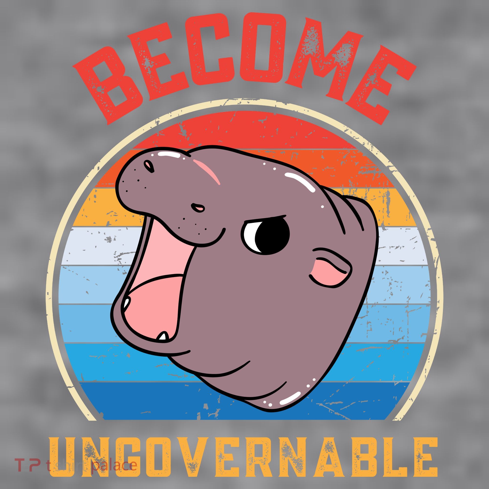 Become Ungovernable Moo Deng Women's Racerback Cropped Tank