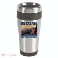 Become Ungovernable Moo Deng Cute Baby Hippo Funny Hippo 16oz Travel Tumbler thumb 0