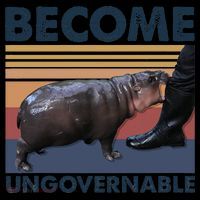 Become Ungovernable Moo Deng Cute Baby Hippo Funny Hippo Kids Colorblock Raglan Jersey thumb 2