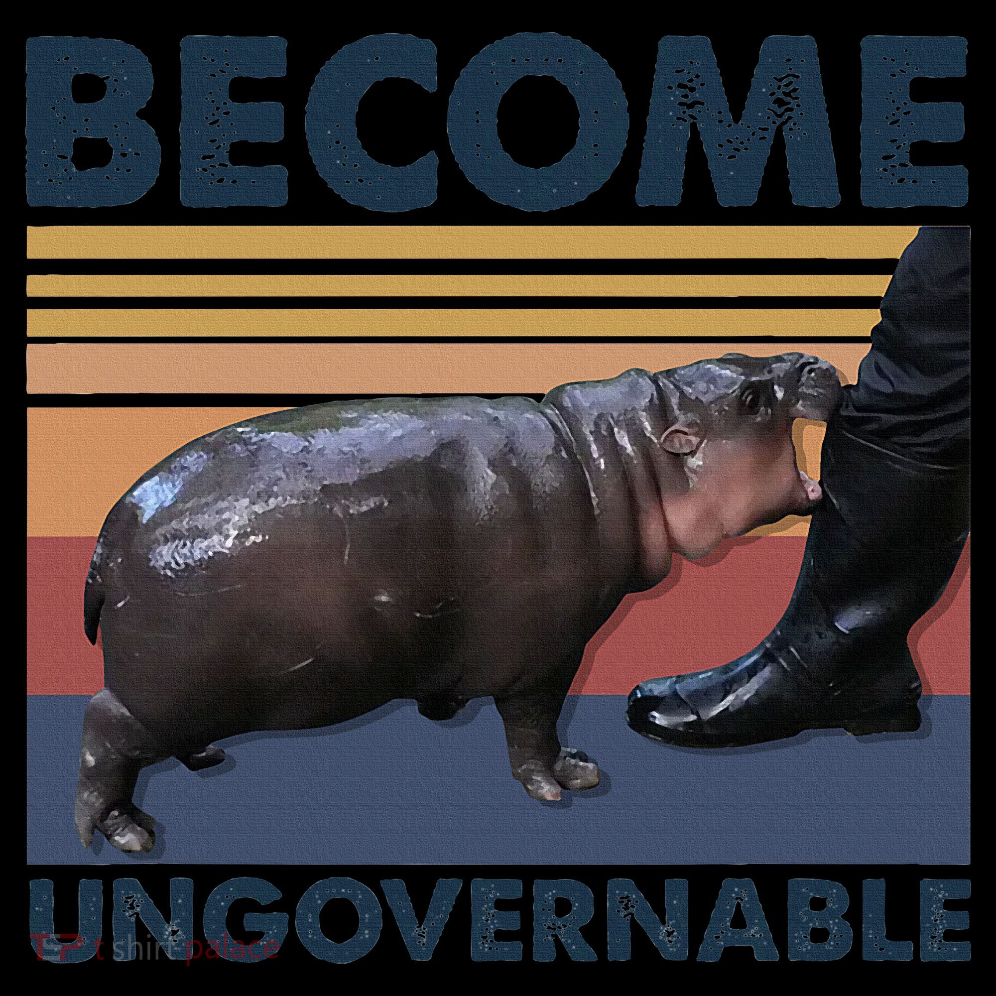 Become Ungovernable Moo Deng Cute Baby Hippo Funny Hippo Kids Colorblock Raglan Jersey