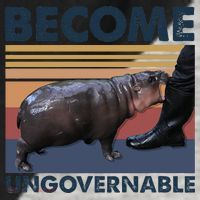 Become Ungovernable Moo Deng Cute Baby Hippo Funny Hippo Raglan Baseball Sleeve Shirt thumb 2