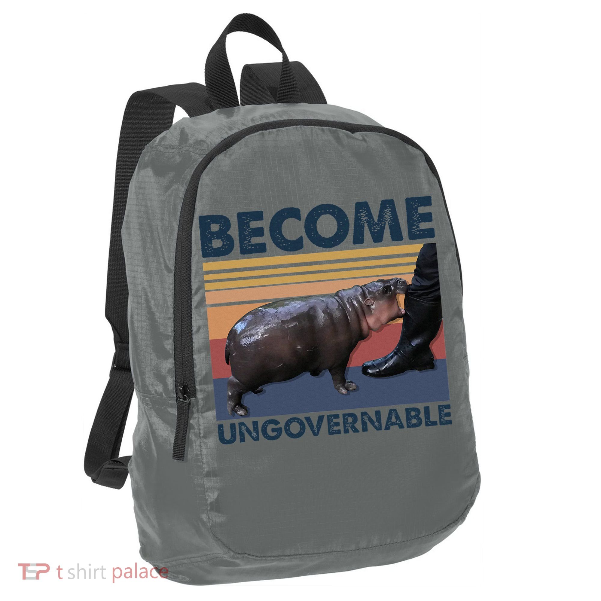 Become Ungovernable Moo Deng Cute Baby Hippo Funny Hippo Port Authority Crush Ripstop Backpack