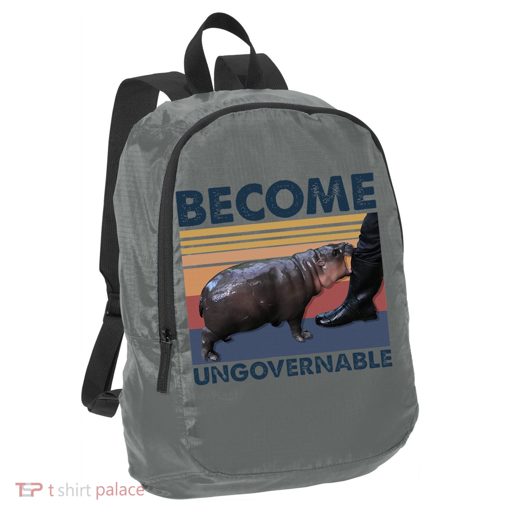 Become Ungovernable Moo Deng Cute Baby Hippo Funny Hippo Port Authority Crush Ripstop Backpack