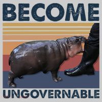 Become Ungovernable Moo Deng Cute Baby Hippo Funny Hippo Kids Tie-Dye T-Shirt thumb 3