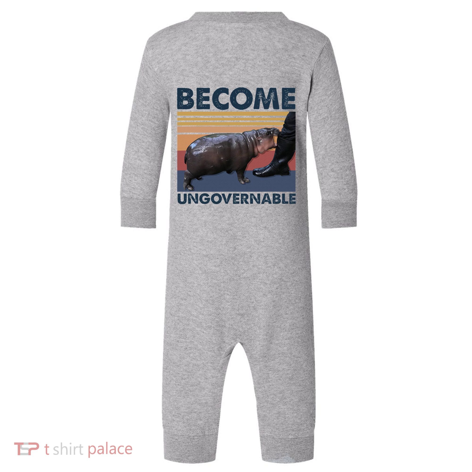 Become Ungovernable Moo Deng Cute Baby Hippo Funny Hippo Infant Fleece One Piece
