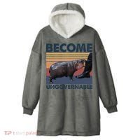 Become Ungovernable Moo Deng Cute Baby Hippo Funny Hippo Hooded Wearable Blanket thumb 0