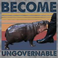 Become Ungovernable Moo Deng Cute Baby Hippo Funny Hippo Tall Sweatshirt thumb 2