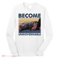 Become Ungovernable Moo Deng Cute Baby Hippo Funny Hippo Long Sleeve Shirt thumb 0