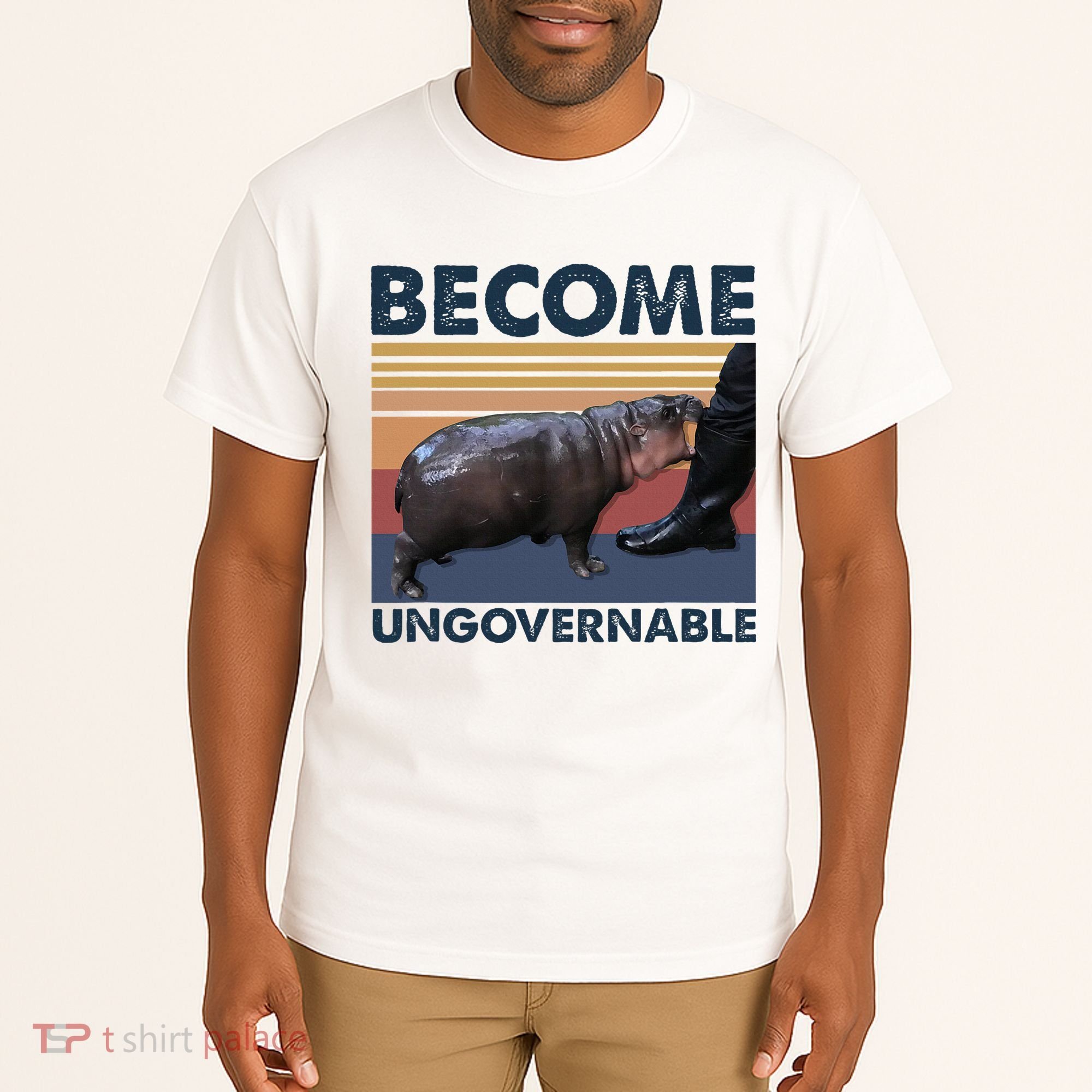 Become Ungovernable Moo Deng Cute Baby Hippo Funny Hippo Tall T-Shirt