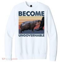 Become Ungovernable Moo Deng Cute Baby Hippo Funny Hippo V.I.T. Fleece Crew Sweatshirt thumb 0