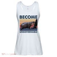 Become Ungovernable Moo Deng Cute Baby Hippo Funny Hippo Ladies Essential Flowy Tank thumb 0