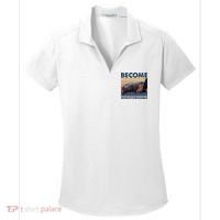 Become Ungovernable Moo Deng Cute Baby Hippo Funny Hippo Women's Dry Zone Grid Polo thumb 0
