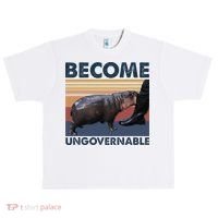 Become Ungovernable Moo Deng Cute Baby Hippo Funny Hippo Urban Oversized Heavyweight T-Shirt thumb 0