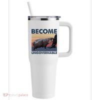Become Ungovernable Moo Deng Cute Baby Hippo Funny Hippo 40oz Vacuum Insulated Stainless Steel Travel Tumbler thumb 0