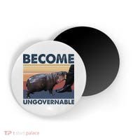 Become Ungovernable Moo Deng Cute Baby Hippo Funny Hippo Magnet thumb 0