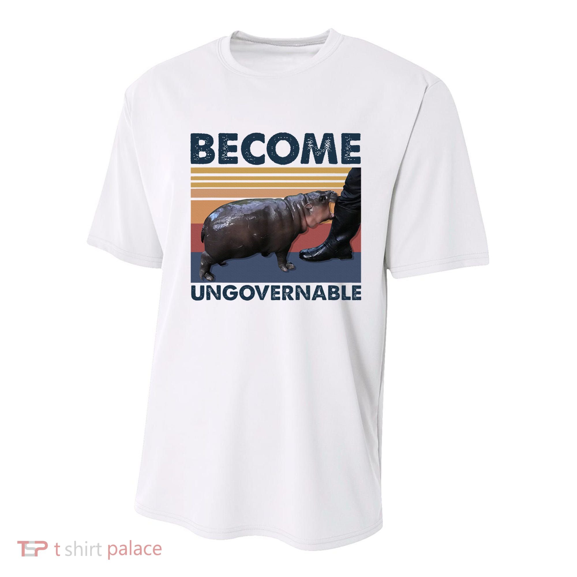 Become Ungovernable Moo Deng Cute Baby Hippo Funny Hippo Youth Performance Sprint T-Shirt