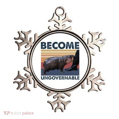 Become Ungovernable Moo Deng Cute Baby Hippo Funny Hippo Ornament