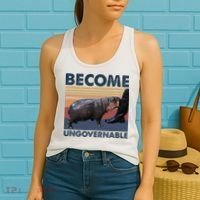 Become Ungovernable Moo Deng Cute Baby Hippo Funny Hippo Women's Tank Top thumb 2