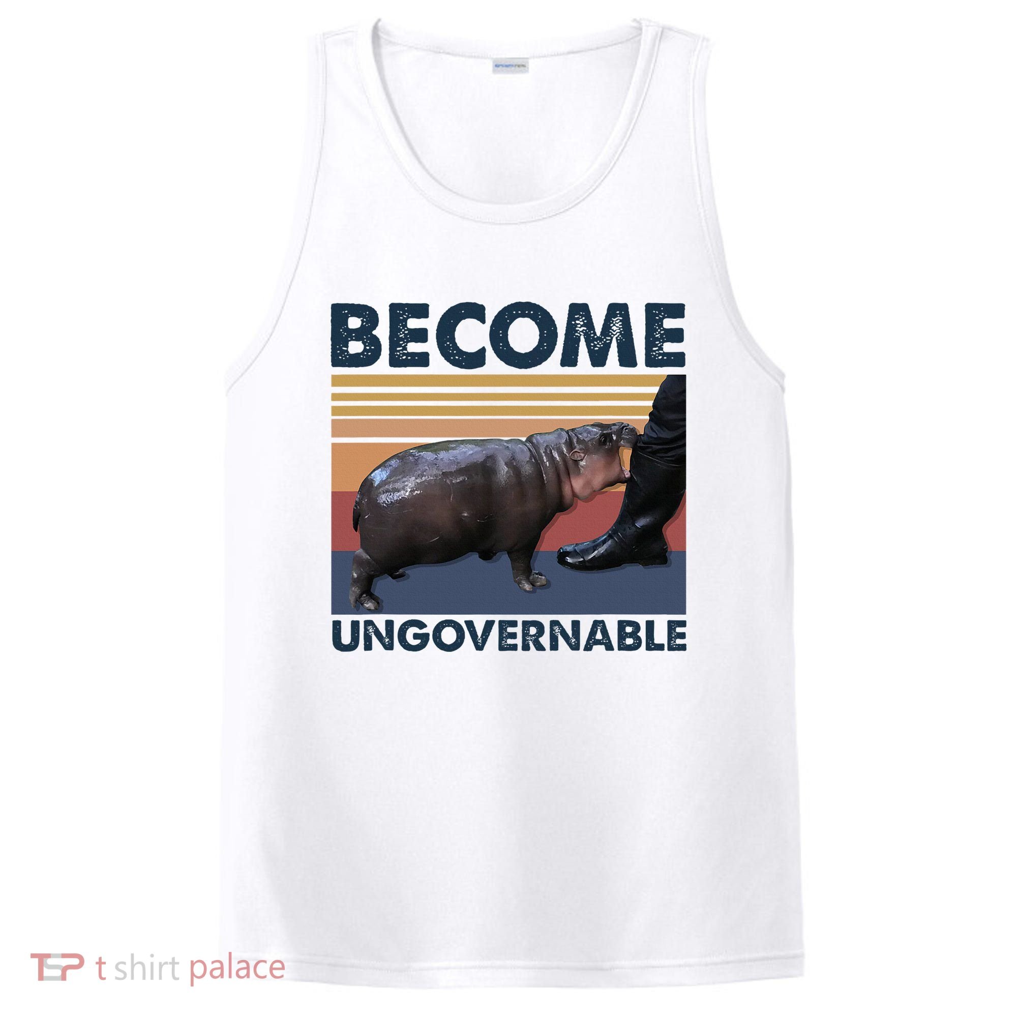Become Ungovernable Moo Deng Cute Baby Hippo Funny Hippo PosiCharge Competitor Tank