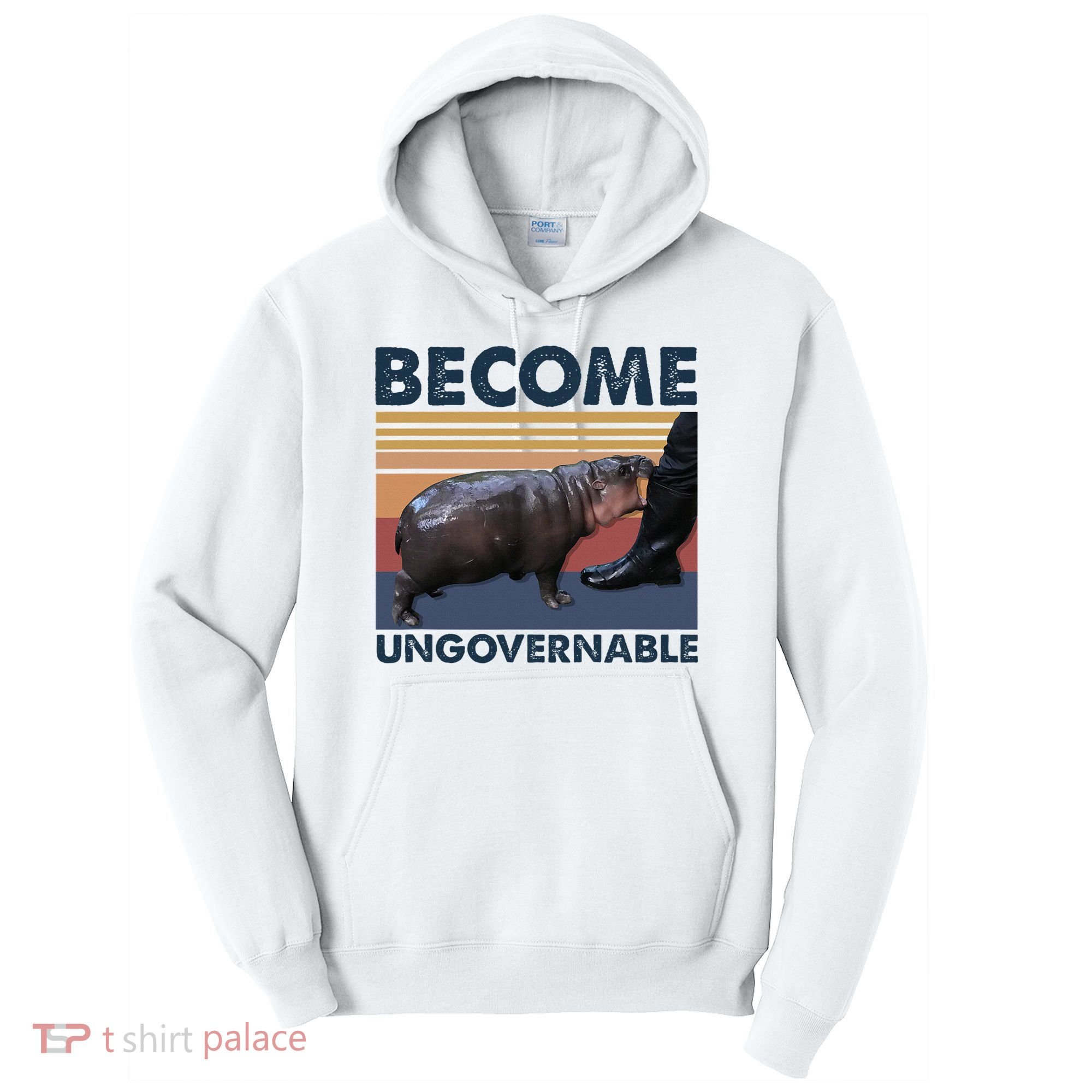 Become Ungovernable Moo Deng Cute Baby Hippo Funny Hippo Tall Hoodie