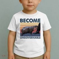 Become Ungovernable Moo Deng Cute Baby Hippo Funny Hippo Toddler T-Shirt thumb 2