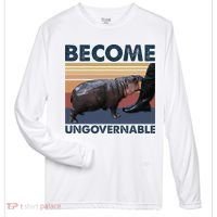 Become Ungovernable Moo Deng Cute Baby Hippo Funny Hippo Zone Performance Long-Sleeve T-Shirt thumb 0