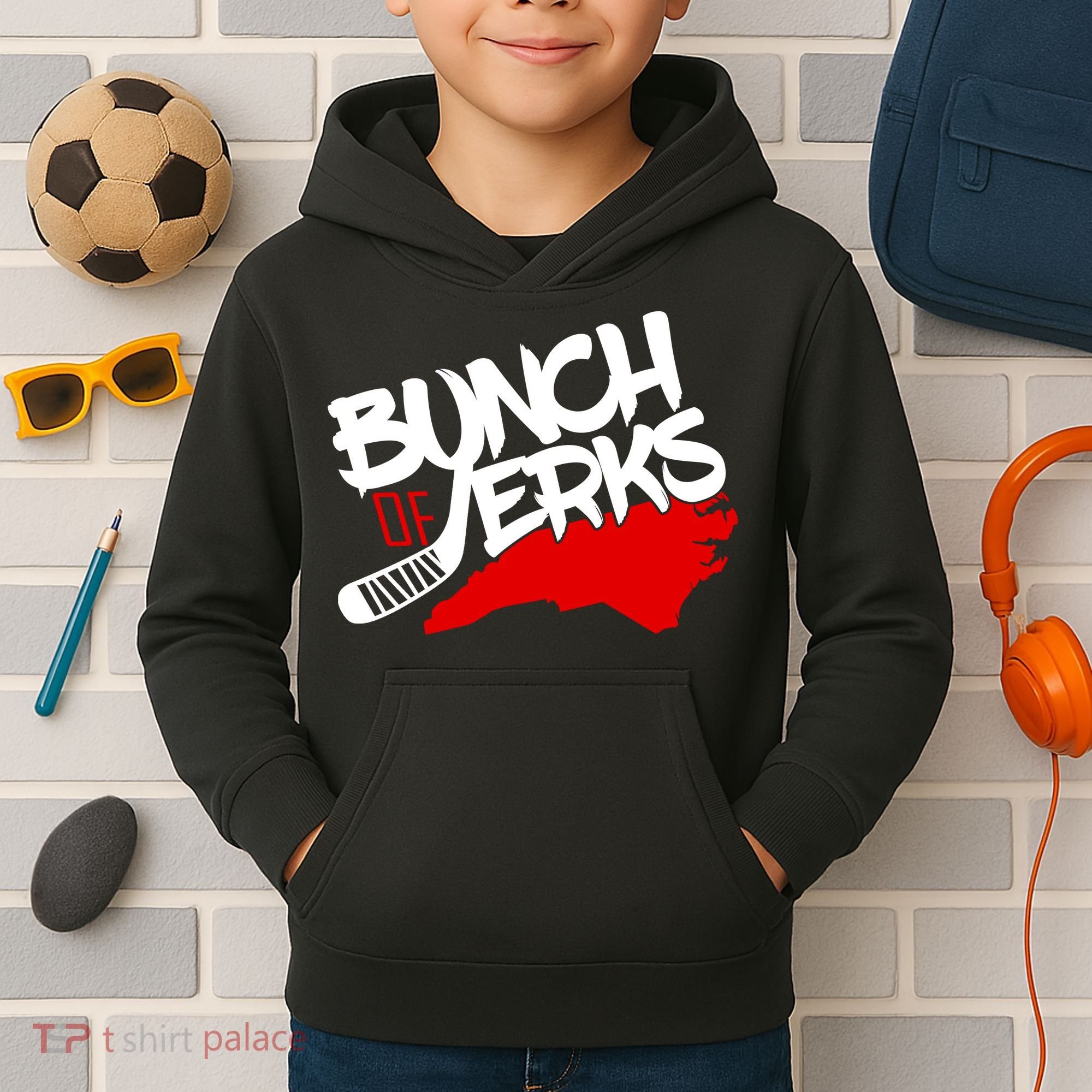 Bunch Of Jerks Carolina Hockey Kids Hoodie