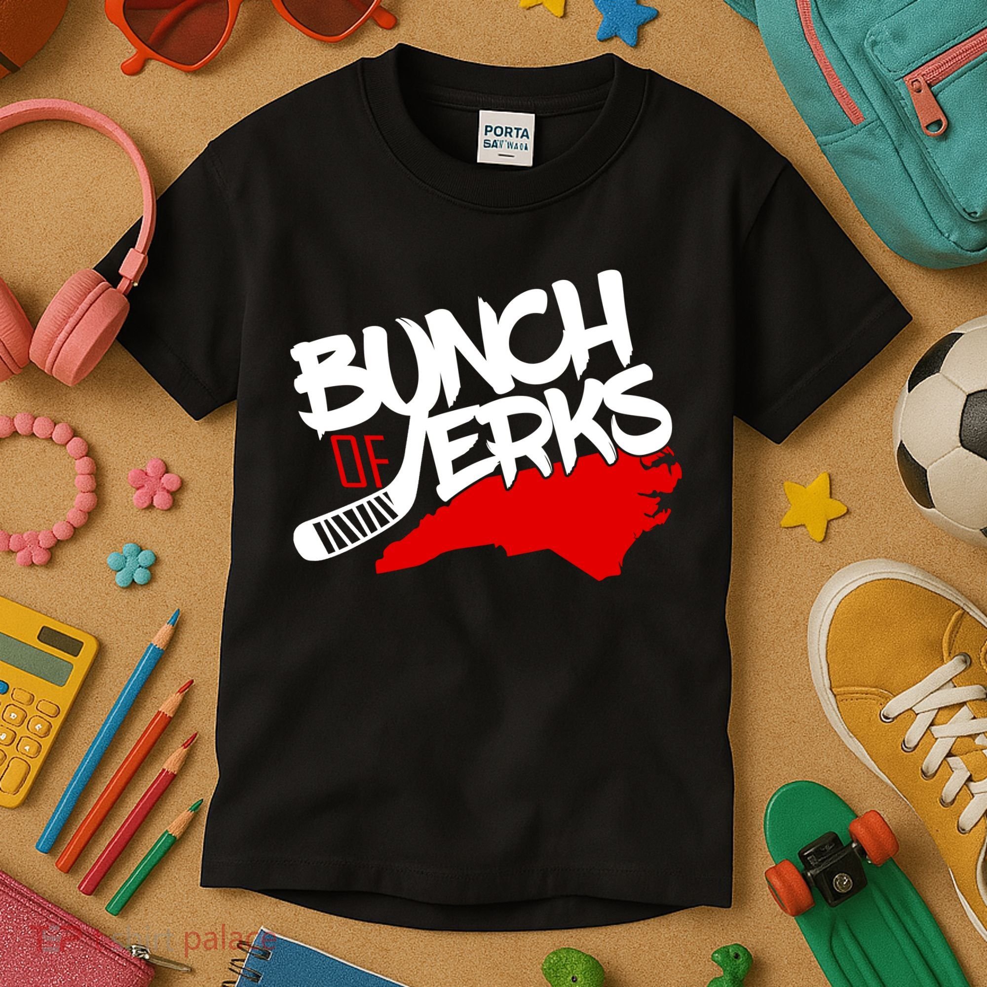 Bunch Of Jerks Carolina Hockey Kids T-Shirt