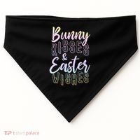 Bunny Kiss And Easter Wishes Cute USA-Made Doggie Bandana thumb 0
