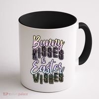 Bunny Kiss And Easter Wishes Cute Coffee Mug thumb 1