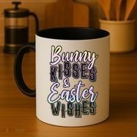 Bunny Kiss And Easter Wishes Cute Coffee Mug thumb 4