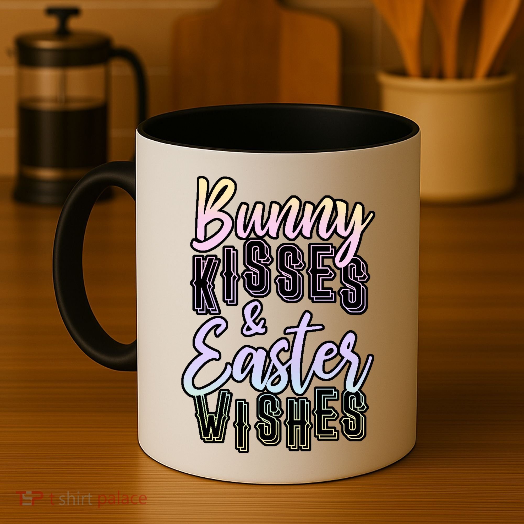 Bunny Kiss And Easter Wishes Cute Coffee Mug