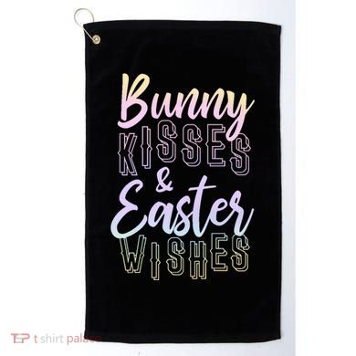 Bunny Kiss And Easter Wishes Cute Golf Towel