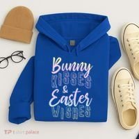 Bunny Kiss And Easter Wishes Cute Hoodie thumb 4