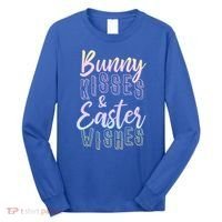 Bunny Kiss And Easter Wishes Cute Long Sleeve Shirt thumb 0