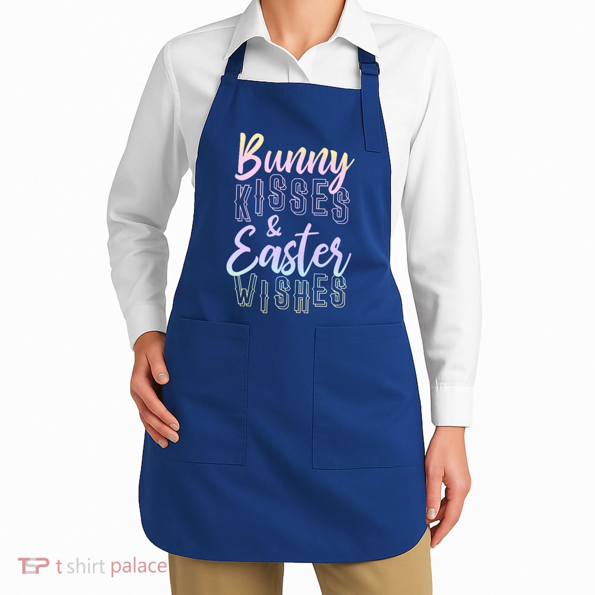 Bunny Kiss And Easter Wishes Cute Apron